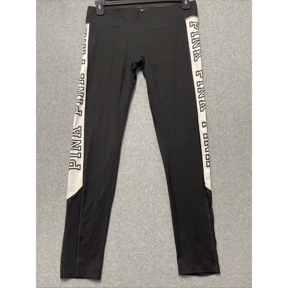 Pink Victoria Secret Ultimate Womens Leggings Yoga Pants Size Large Black